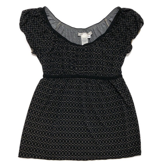 MAX STUDIO  | Black & Gold Empire Waist Top Size M - Picture 8 of 14